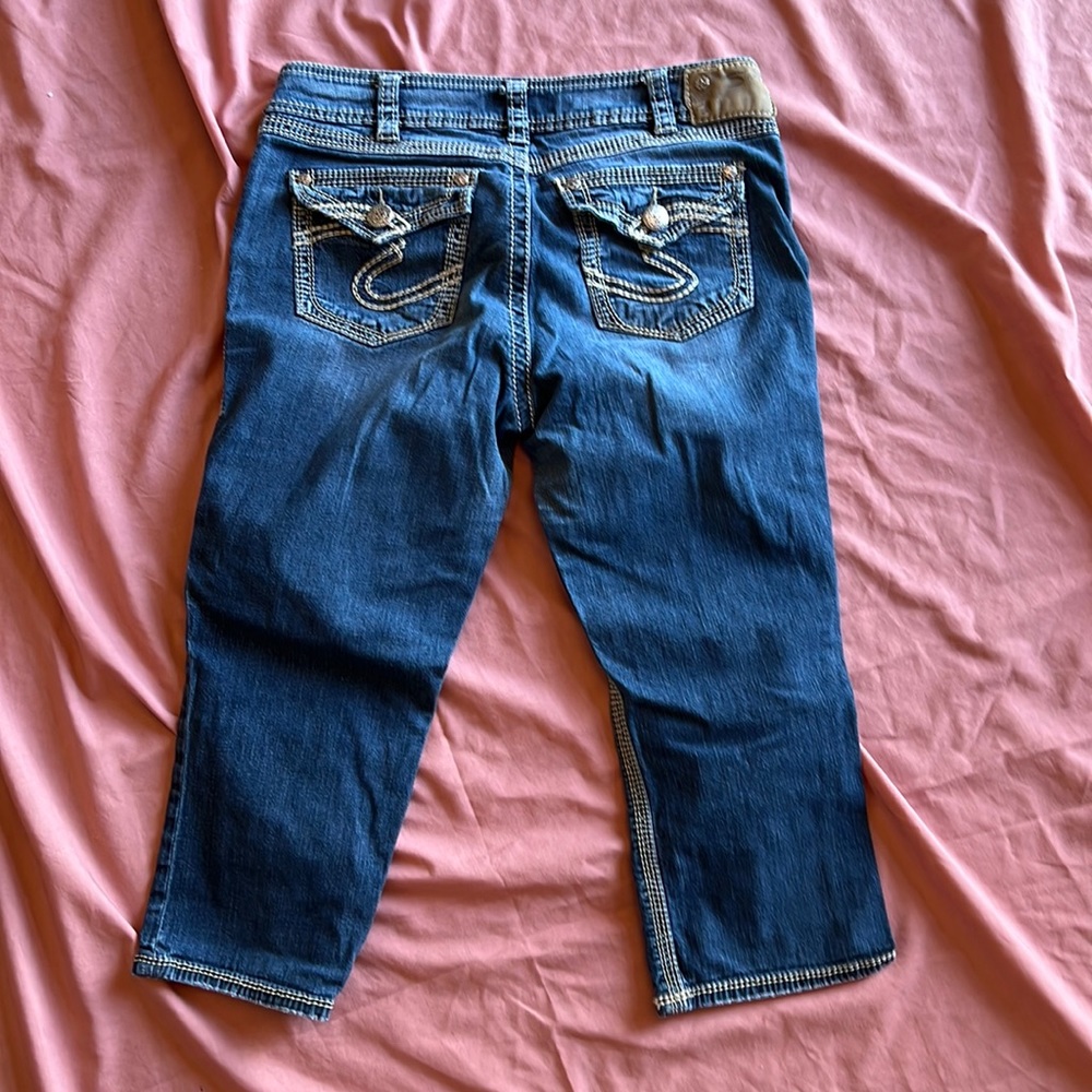 Silver Jeans Women's Blue Ankle & Cropped Jeans